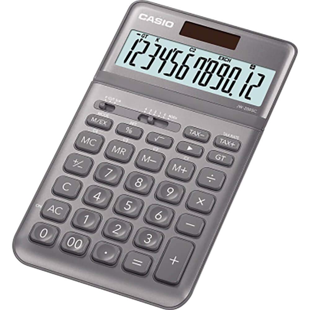 Casio Desktop Calculator JW-200SC 12 Digit in Stylish Colours Tax Calculator Solar/Battery Operated