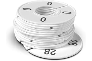 Discount Sizing- Women's Clothing Round Rack Number Size Dividers | 3 of Each Size 0-28 Even | (45 Pack White and Quantities Available