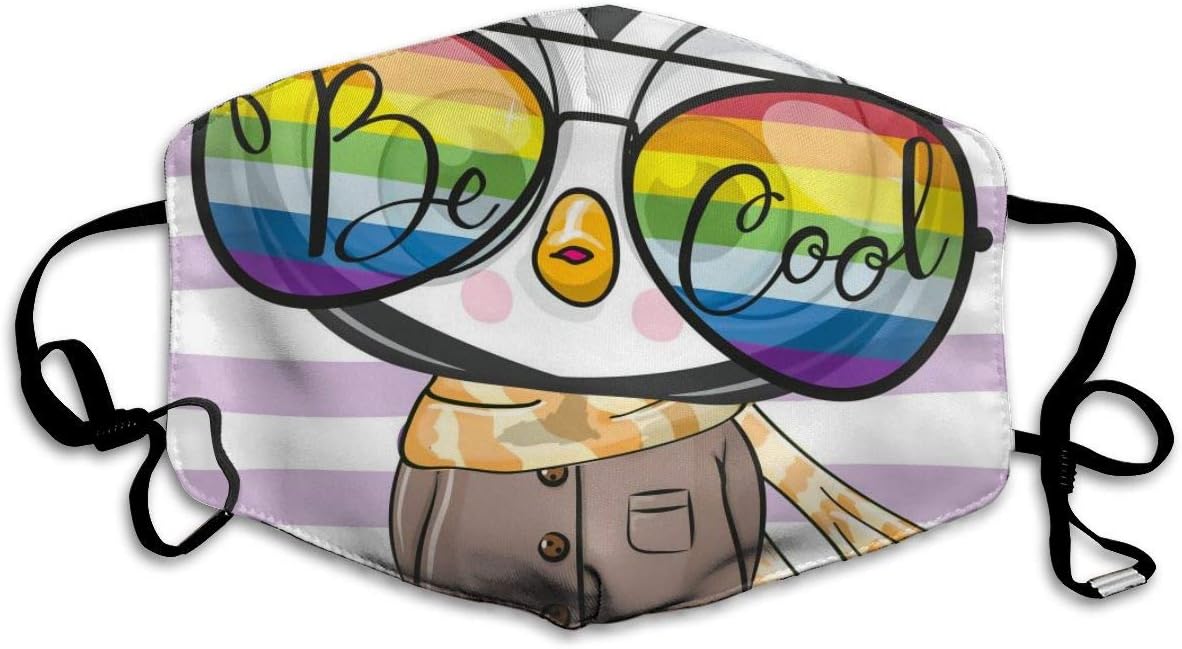 Shuwekk Mask Cute Penguin Sun Glasses Unisex Mouth Mask Adjustable Face Mouth Mask,Cotton Face Mask For Cycling Camping Travel