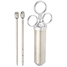 Bayou Classic 5011 2-Ounce Stainless-Steel Seasoning Injector with Marinade Needles