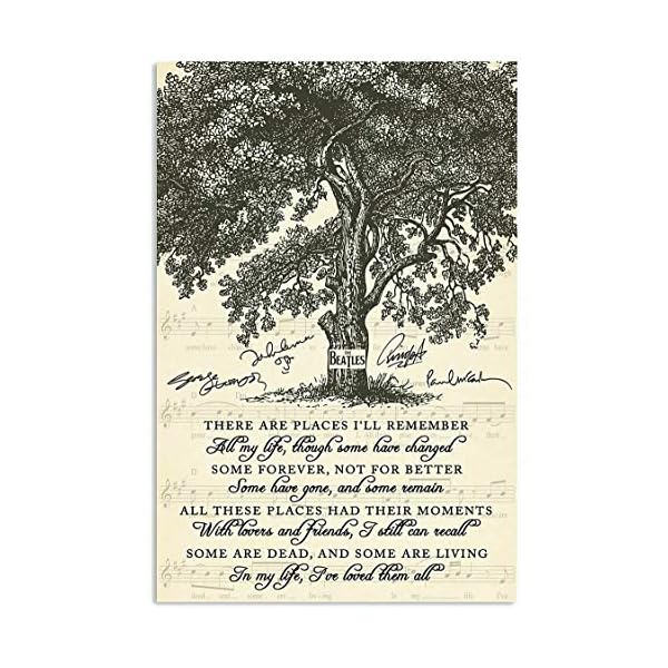 The Beatll E Ess In My Life Lyrics Song Art Poster Paper No Frame 11 17 Posters Rock