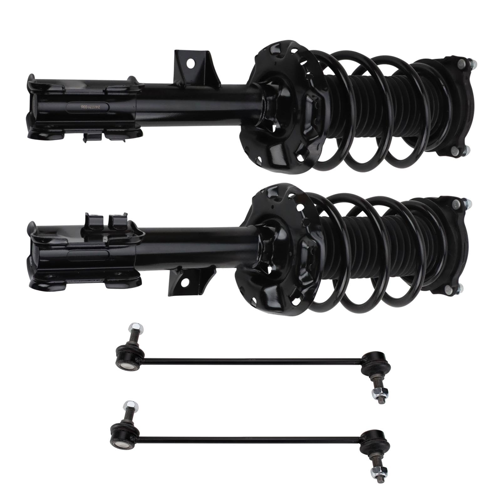 TRQ Front Suspension Kit Complete Strut & Coil Spring Assembly Sway Bar ...