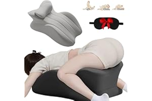 Vireon Sweet Spot Pillow, 27° Angle Perfect Position Couples Pillow, Perfect Instant Intimacy Pillows, Wedge Memory Foam Butt Cushion, Provides Waist and Neck Support (Grey)