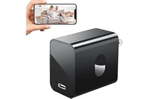 LYPXYYDS Smart Mini Camera Charger with 2.4G&5GHz WiFi, FHD 1080P Nanny Camera with Human Detection, Night Vision, 160°Wide V