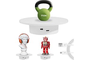 fotoconic 5.9 Inches/15cm Motorized Rotating Display Stand, 360 Electric Rotary Turntable Base Lazy Susan, Load-Bearing 11Lbs, for Photography Crafts Jewelry Toy Collectible Display (ND150C)