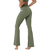 ODODOS Cloud Feeling Flared Pants with Pocket for Women High Waist Casual Bootcut Yoga Pants, 30"/32" Inseam