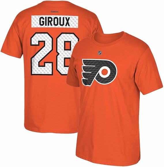Amazon.com: Reebok Claude Giroux Philadelphia Flyers NHL Men's Orange Name & Number Jersey T 