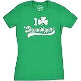 Womens I Clover Shenanigans T Shirt Funny Irish Clover St Saint Patricks Day Tee