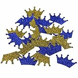 CraftBoutique Prince Gold Crown Blue Confetti Prince Baby Shower Birthday Party Decorations, Royal Prince Boy Confetti,Gold, Blue