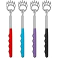 4 Pack Extendable Back Scratcher Stocking Stuffers for Men Portable Telescoping Metal Claw Back Scratchers Retractable Backsc