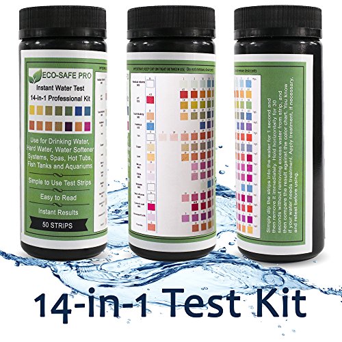 Water Test Strip Kit - 14 in 1, 14-Way for Drinking Water Quality, Way Water, Hard Water and Total Hardness, Water Softener Systems, Spas, Hot Tubs, Fish Tanks and Aquariums. Easy Professional Results - Thumbnail 7