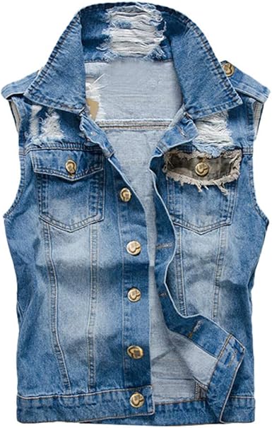 vintage denim waistcoat