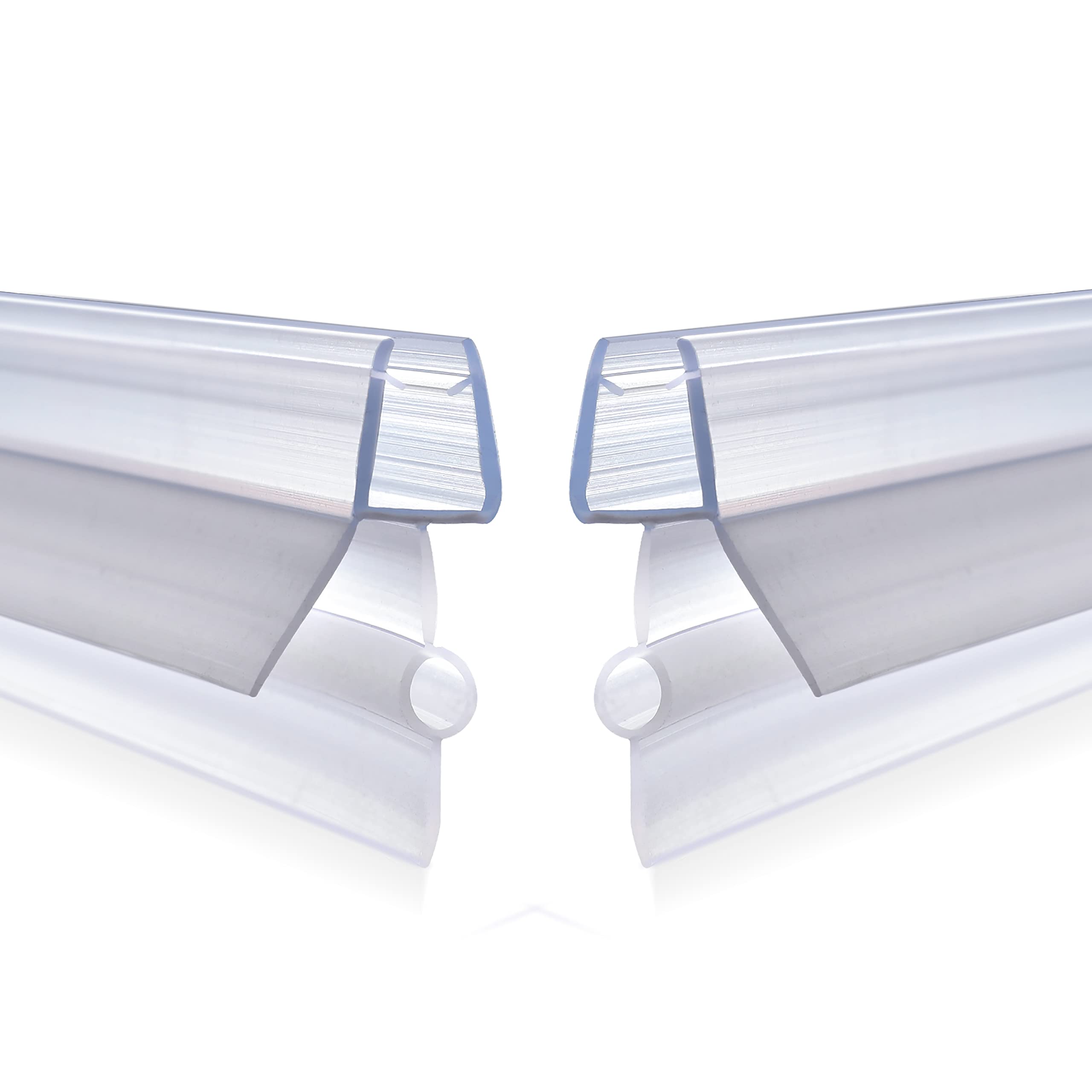 ITTISO Shower Door Seal Strip 2 x 100 cm for 4mm/5mm/6mm Glass Thickness Shower Screen Seal Strip Covers up to 20mm Gap Replacement Shower Door Bottom Seal