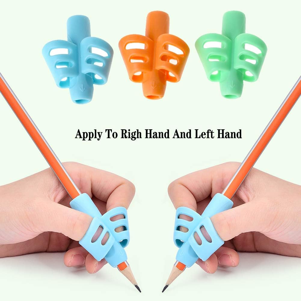 Pencil Grips - JuneLsy Pencil Grips for Kids Handwriting Posture Correction Training Writing AIDS for Kids Toddler Preschoolers Students Children Special Needs (3 PCS) : Office Products