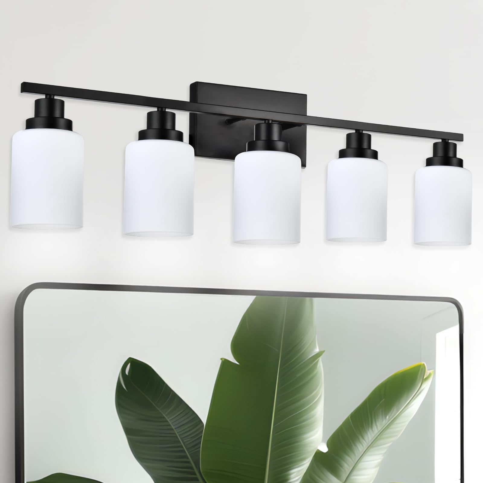 Photo 1 of *USED*
banato Bathroom Light Fixtures Over Mirror, 5-Light Vanity Wall Lighting Fixtures,Matte Black Bathroom Lights, Modern Wall Lamp Over Mirror for Bedroom Sink Vanity Cabinet Decor