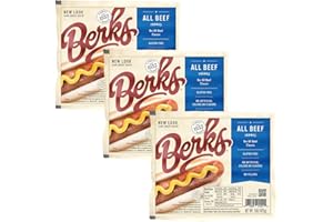 Berks All Beef Hot Dogs, 8 per Pack (Pack of 3), Gluten-free
