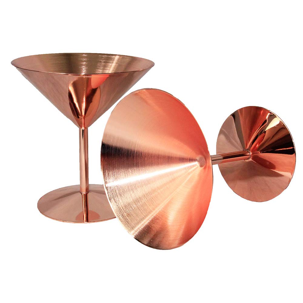 Chefhub Stainless Steel Martini Glasses Set Of 2 Pcs 6 8 Oz 200ml 100 Pure Copper Plated Cocktail Champagne Goblet Artisanal Barware 200ml Capacity Buy Online In Bahamas At Bahamas Desertcart Com Productid 89047311