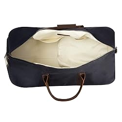 Waxed Canvas Weekender Duffle Bag, Vintage Style