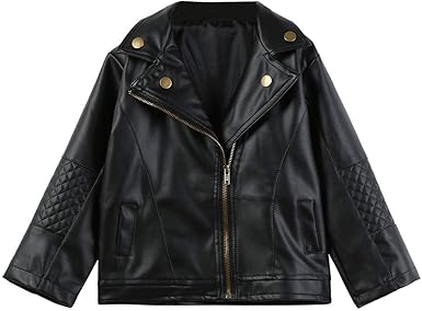black leather jacket for baby girl