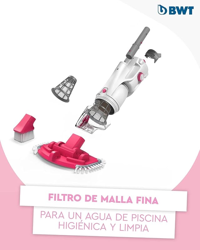 Aspirador de Piscinas BWT BC30 Incl. pértiga telescópica | Limpieza eficaz de Piscinas de hasta 15 m³ | Funcionamiento sin Cable