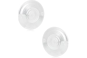 NTHREEAUTO Clear Flat Turn Signal Lens Cover Compatible with Harley Touring Electra Glide Road King Softail