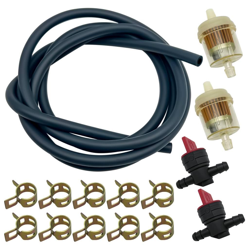 Photo 1 of STRONGTHIUM 1/4 Gas Fuel Line Hose with Clamps Valve & Filters Kit