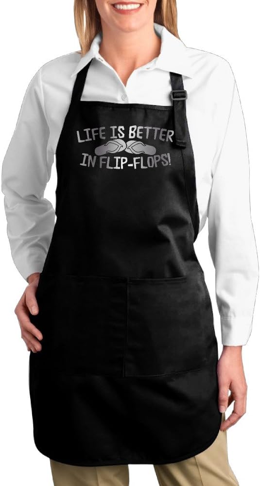 Life Is Better In Flip Flop Platinum Style Kitchen Baking Apron