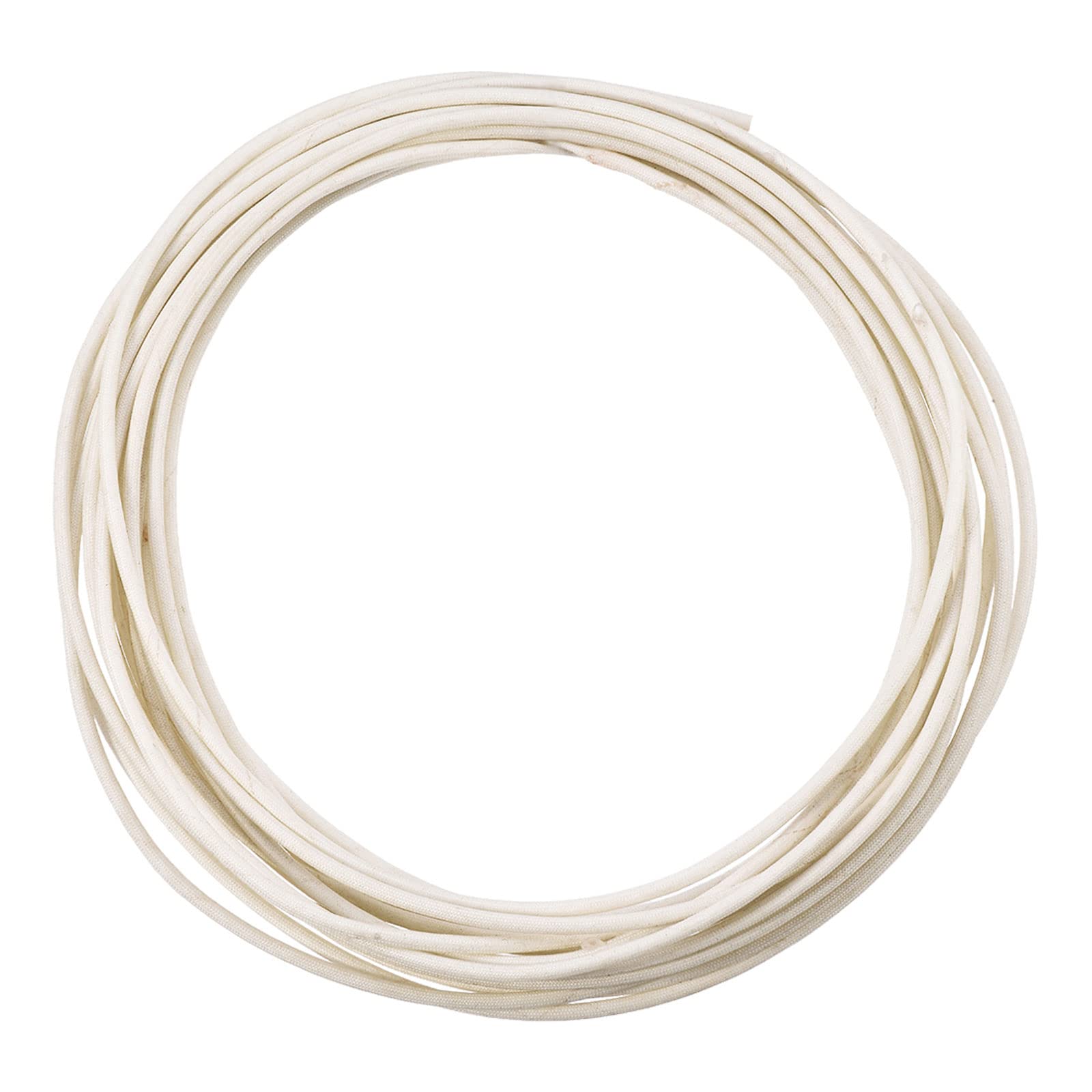 Rebower Silicone Fiberglass Sleeve Insulated Cable Protection Tube [for High-Temperature Applications] - 10M-2.5mm / White