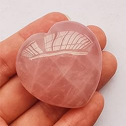 Bacatgem 1 Pcs Natural Rose Quartz Palm Worry