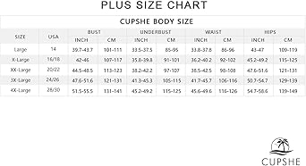 cupshe sizing