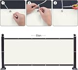 Sunny Guard Balcony Privacy Screen 90x300cm UV Waterproof Windproof Cream view 5