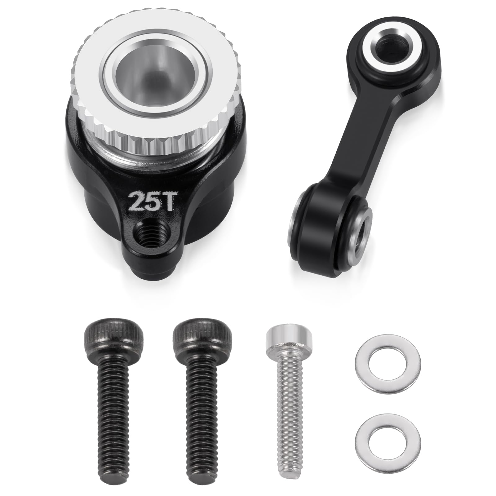 AXspeed 25T Servo Horn Arm with Steering Linkage Rod for Arrma 1/18 Granite Grom Typhon Grom & 1/14 Mini Mojave Grom 2S RC Car