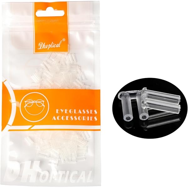 YouU 100 Pcs Clear Plastic Compression Sleeves For Rimless Glasses Repair