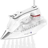 Martisan Steam Iron for clothes, 1800W, Nano Ceramic Soleplate, Dynamic Steam Burst, 15s Fast Heating, Self-Clean, 460ml Tank, Precise Thermostat for All Fabrics, Auto-off, Anti-Drip, Anti-Calc