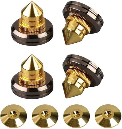 Amazon Co Jp Flushbay 4個セット インシュレーター スパイク 金属製 スピーカー スパイク受け 高さ 調整可能 インシュレーター スピーカー用 オーディオ 音質 向上 車 バイク