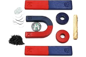 AOMAG Physics Science Magnets Kit for Education Science Experiment Tools Icluding Bar/Ring/Horseshoe/Compass Magnets