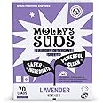 Molly’s Suds Laundry Detergent Sheets | Gentle on Sensitive Skin, Powerful Bio-Based Enzymes, Stain-Fighting | Liquidless & Plastic-Free Packaging | 70 Loads (Lavender)
