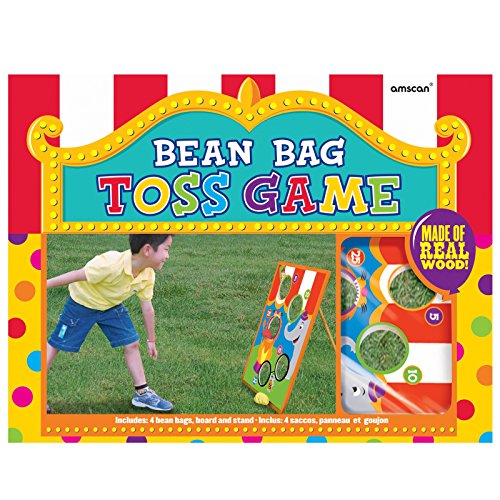 Amscan Fun Filled Bean Bag Toss Game (Pack of 5), Multicolor, 20' x 15 1/2'