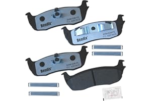 Bendix Fleet Metlok MKD711FM Semi-Metallic Rear Brake Pads for Select Models Ford Expedition, F-150, F-150 Heritage, F-250, Lobo, Lincoln Blackwood, Navigator, Town Car