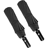 Siepasa Windproof Travel Compact Umbrella, 8-Ribs Anti-UV Waterproof Folding Umbrella with Telfon Coating-One Button for…