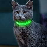 YFbrite LED Cat Collar USB Rechargeable Waterproof Green XS view 5