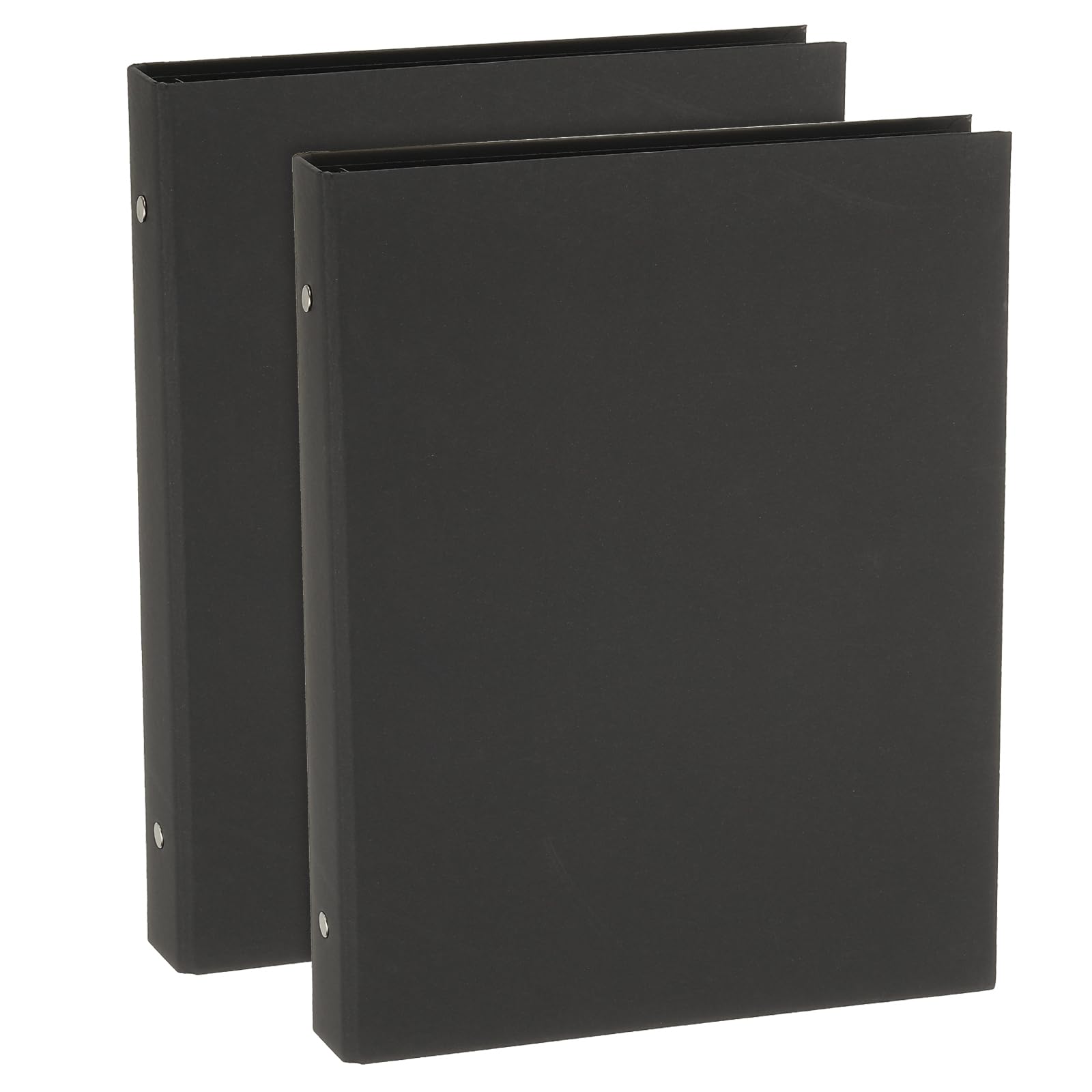 PATIKIL B5 Binder Cover, 2 Pcs 9 Round Ring Binder Protector Kraft Paper Binder Shell Hardcover for Meeting Notebook Folder, Black
