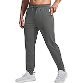 PINSPARK Mens Athletic Joggers Pants with Zipper Pockets Lightweight Quick Dry Workout Track Gym Pants