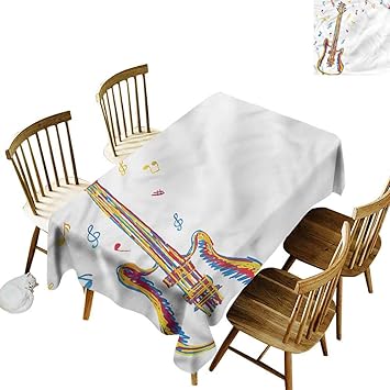Amazon Com Spill Proof Table Cover Music Doodle Style Guitar Art