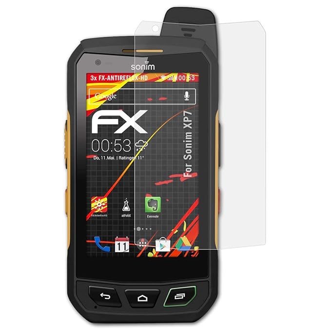 atFolix Schutzfolie kompatibel mit Sonim XP7 Displayschutzfolie, HD-Entspiegelung FX Folie (3X)
