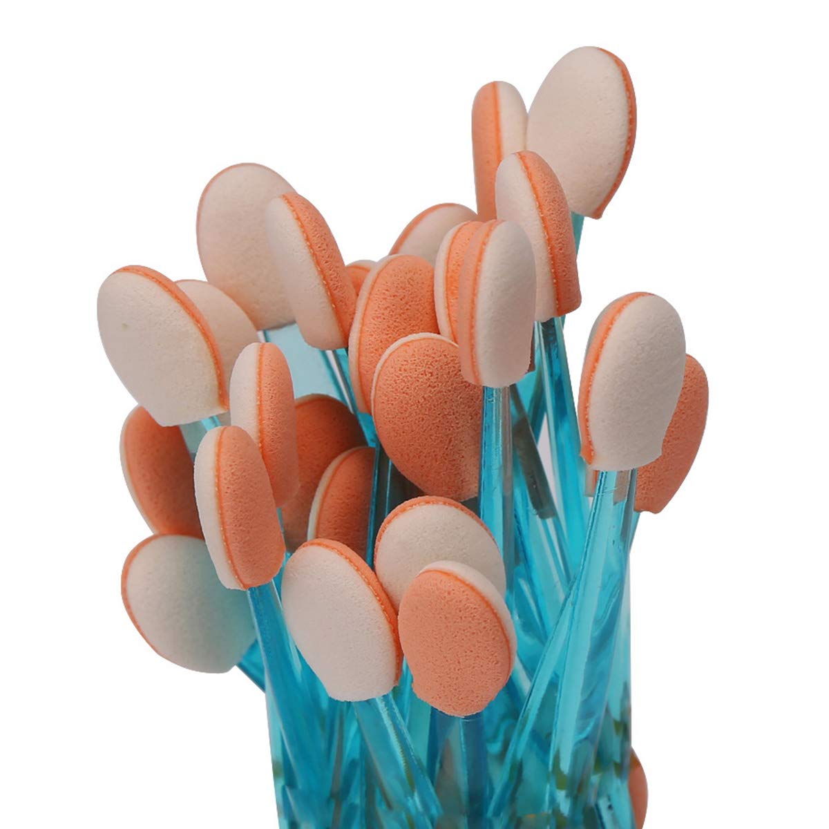 Akstore 100PCS Disposable Dual Sides Eye Shadow Sponge Applicator Eyeshadow Brushes Makeup Brush (Blue): Beauty