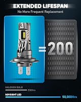 NOVSIGHT H7 LED Headlight Bulbs 90W 30000LM 6500K IP68 Pack of 2 view 6