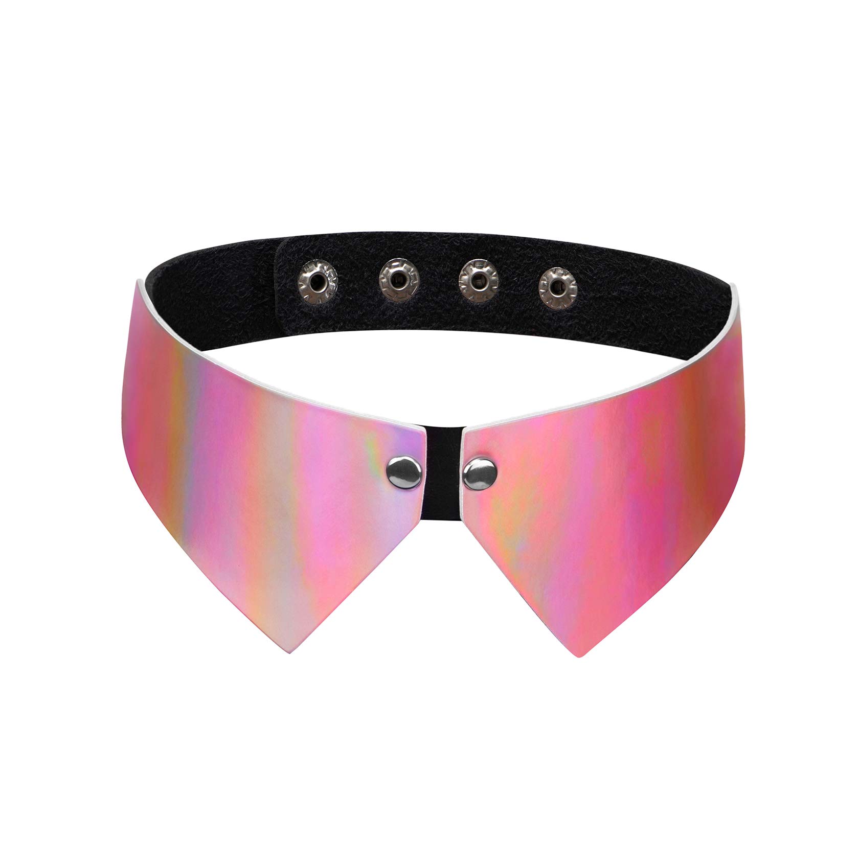 MILAKOO Fake Collar for Men Women Cosplay PU Leather Necklace