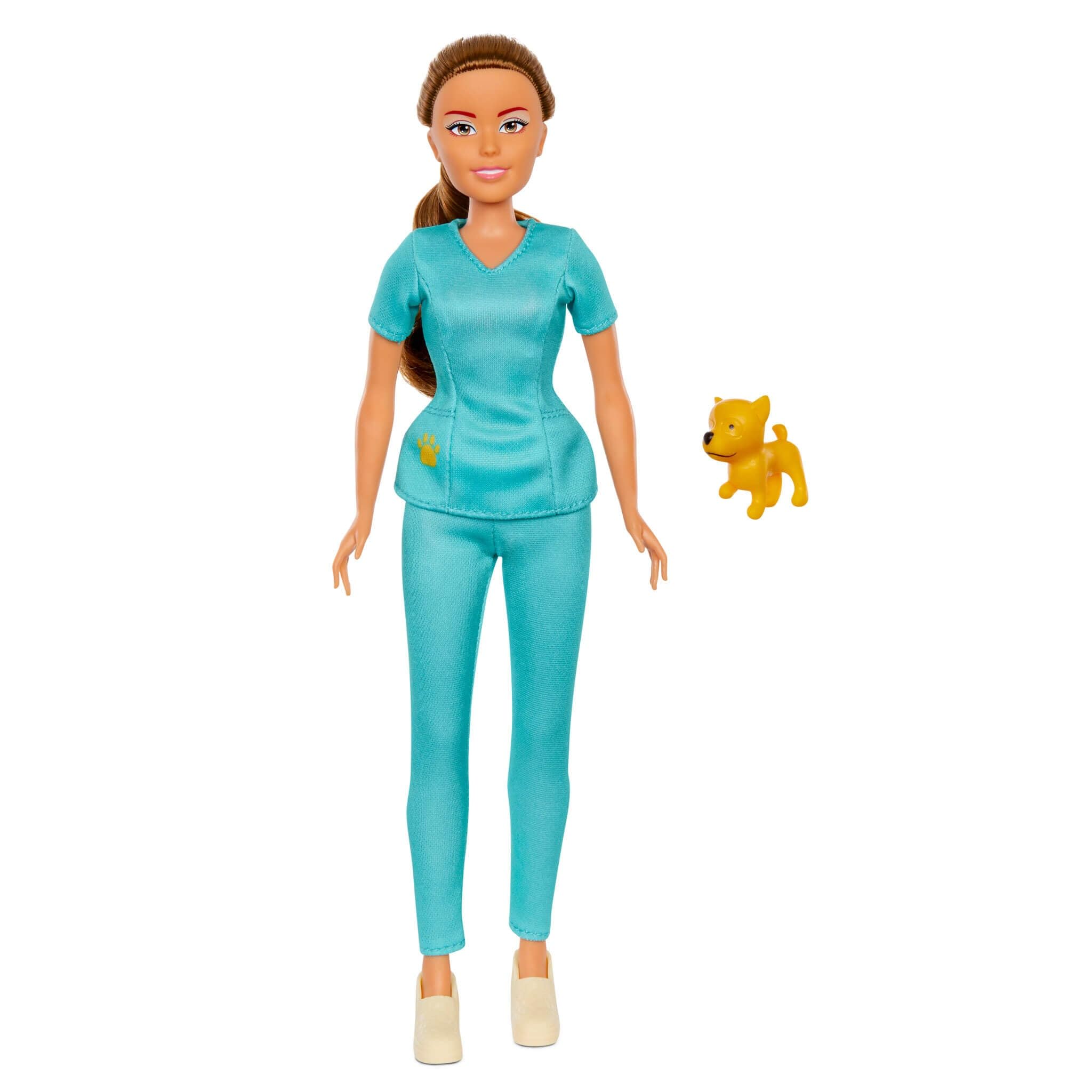 MGA’s Dream Ella I AM Fashion Doll - Pet Vet - Collectable Toy for Kids - 29cm Fashion Doll with Pet - Includes Paw Print Patterned Scrubs, For Toddlers Ages 3 Years Plus, DreamElla