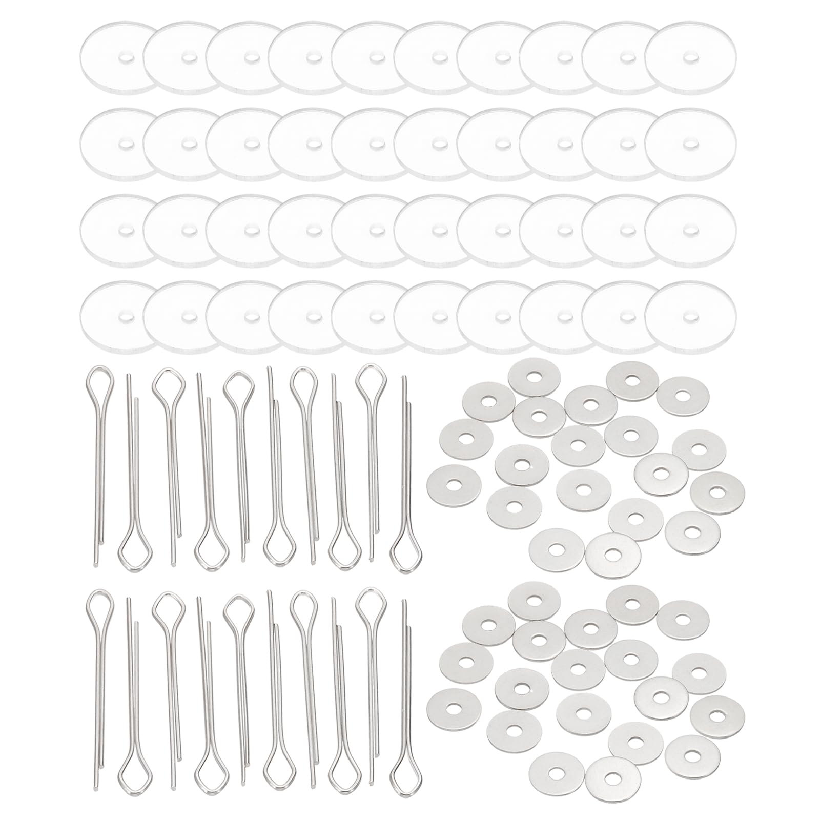 PATIKIL 16mm Doll Joints, 20 Set Removable Cotter Pin Joints Connector and Acrylic Tray for Bear Limbs Making Head Joints DIY Crafts Accessories